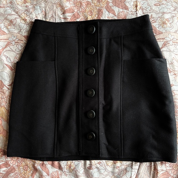 Sezane Alison Skirt Black - Size 2 - Picture 2 of 6